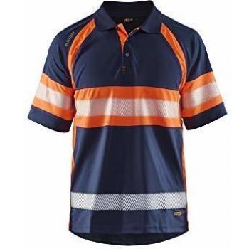 Krähe Blaklader UV Polo Shirt Sichtbarkeit Klasse 1 Marine Orange L