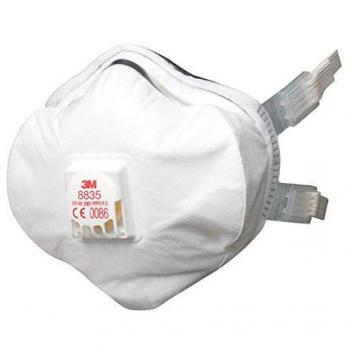 Yellow 5‑Pack 3M 8835 EN 149 FFP3 Filterable Respirator (Valve)