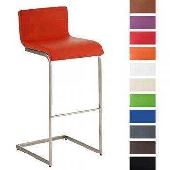 Freischwinger Barstool Newport – Kunstleder, robustes Edelstahlgestell