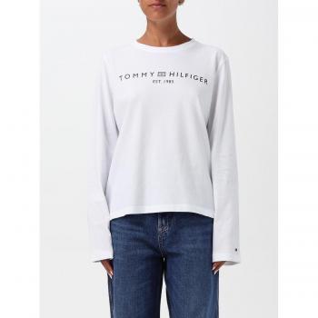 Tommy Hilfiger Basic Langarmshirt in Th Optic White
