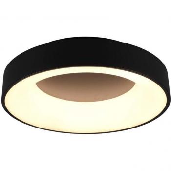 Plafón LED Girona en Metal Negro Opaco 45cm con Variación de Luz