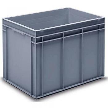 Euro-Stapelbehälter aus PP, 90 l, silbergrau, Traglast 20 kg, VE 2 Stk