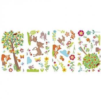 Wanddeko Waldtiere und Freunde, PVC