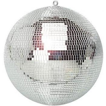 Boule à Facettes 30 CM, Boule Disco Miroir Argenté