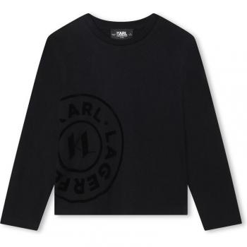 Camiseta de algodón para niño Karl Lagerfeld Kids manga larga
