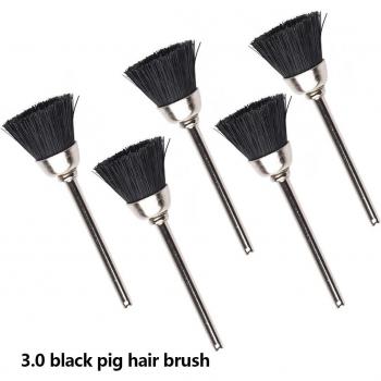 5pc 3mm Diameter Dremel Soft Horse Hair Polishing Cup Brush Wheel