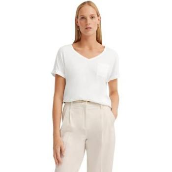 Kimono‑Look T-Shirt in neutralem Ecru Ton