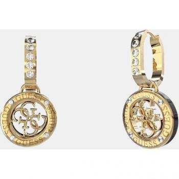 Aretes 4G Loop en Acero Dorado con Brillo