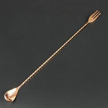 Herramienta de Mezcla para Coctelera de Metales Fino de 45 cm con Recubrimiento en Oro Rosa