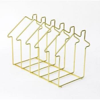Metal Rose Gold House-Shaped File Sorter
