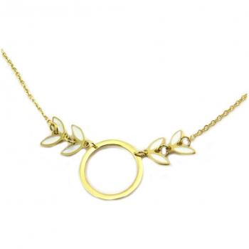 Collier Créateur Boho 14 mm, Les Trésors de Lily P7859 – Acier Beige Doré