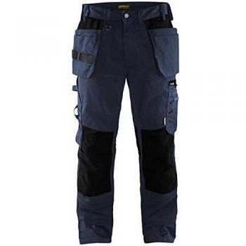 Pantaloni artigiano 1555 – Blu scuro/Nero M, senza tasche flottanti