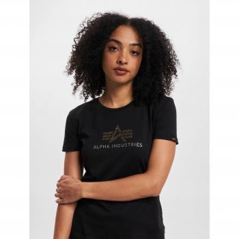 T-Shirt Alpha Industries A Maniche Corte Crystal Nera XS