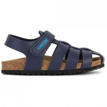 Sandales confortables GeoX « Ghita » avec fermeture éclair bleue