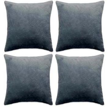 Velour Pillow Covers 4 Pack 40x40 cm Grey