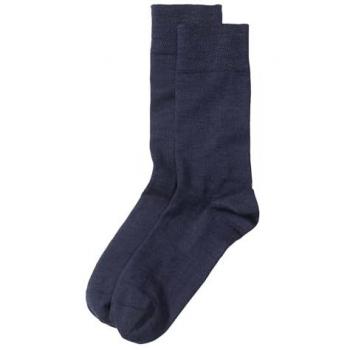 Hessnatur Merino-Baumwoll-Socken Herren – 2 Pack, Größe 40/42, Blau