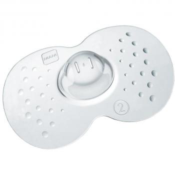 MAM Soft Silicone Nipple Cover Size Small with Travel Container (Size 1, 2 Pack)
