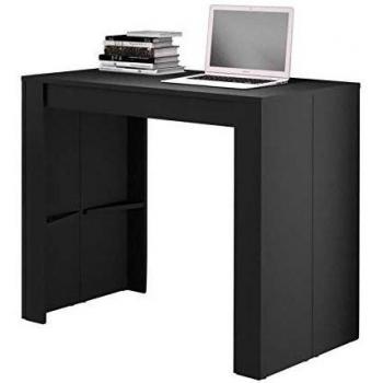 Tables de salle à manger extensible Noir Mat 50-180 cm