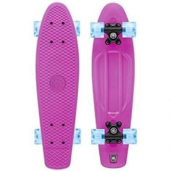 Kid's Retro Plastic Skateboard with LED Light Up Wheels 22 Inch