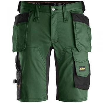 Snickers Arbeitsstretch Shorts Herren Grün/Schwarz