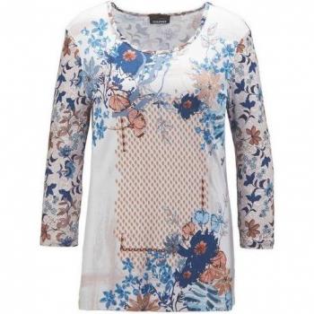 Goldner Fashion Kurzgröße Druckshirt mit einzigartigem Look