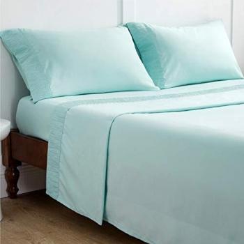 Complete Set Letto Singolo in Turchese – 1 Lenzuolo e 1 Federe