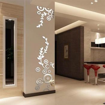 Large Flower Vine Branches 3D Acrylic Wall Sticker