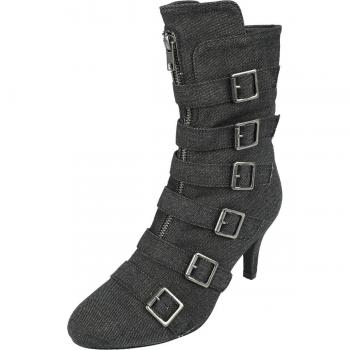 EMP Rock Rebel – Bottes jeans pour femmes, taille EU37‑41, noir