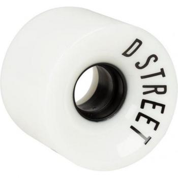 Roues D‑Street 59 mm blanches, 78A, set de 4