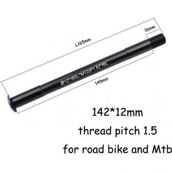 Eje de horquilla para bicicleta de montaña M12x1.75