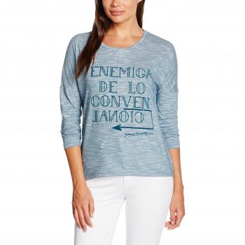 Dolores Promesas Frauengurt T-Shirt Grau – Large – „Enemiga de lo Convencional“