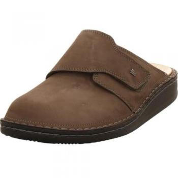 Finn Comfort Pantoletten Clogs grau braun Wechselfußbett Größe 43