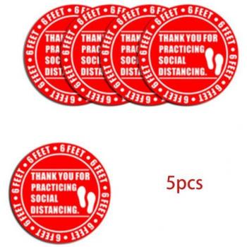 Plaque de Sécurité 5 Pièces – Distance 2 m Métro/École