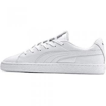 Puma White Embossed WN Basket Crush Kicks