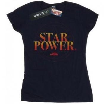 Marvel Women's Captain Marvel Star Power T-Shirt L black