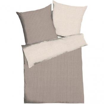 Gemütlichkeit Bettwäsche Combo cappuccino, Biber, 155x220 cm