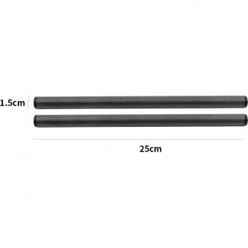 BGNing 2x 400mm Carbon Fiber Tube for 15mm Rod Rail Rig System
