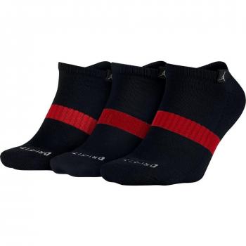 Black Nike Jordan Drifit 3Ppk No‑Show Socks – Medium