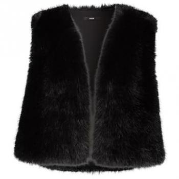 Zero Jacket Blazer – offene flauschige Weste, keine Verzierungen