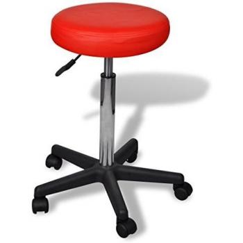 vidaXL Office Stool red
