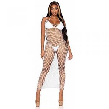 Leg Avenue Robe Résille Longue Blanche 86963