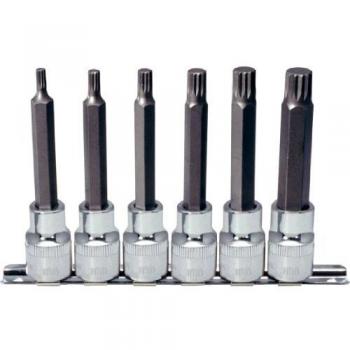 Set de douilles XZN 1/2 en chrome, 6 pièces