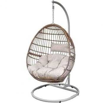 Dellonda Deluxe Egg Chair with Wicker Design