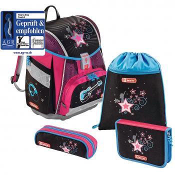 Step by Step Popstar Schulranzen-Set Touch 2, 4-teilig, rosa-schwarz