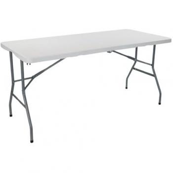 Mesa Portátil Rectangular Blanca 150 cm