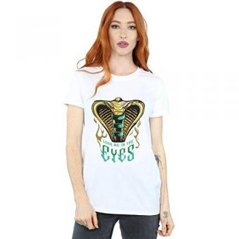 Aladdin Movie Jafar Snake Eyes Boyfriend T-Shirt – White, Small