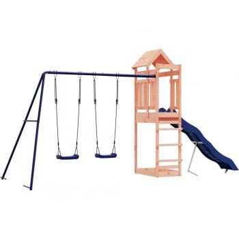 Aire de jeux robuste avec toboggan et balançoires