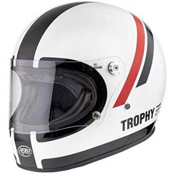 Premier Trophy DO 8 Motorradhelm Schwarz Weiß Rot Größe S