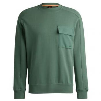BOSS ORANGE Sweatshirt We_PocketCargo für Herren, grün, Größe XXXL