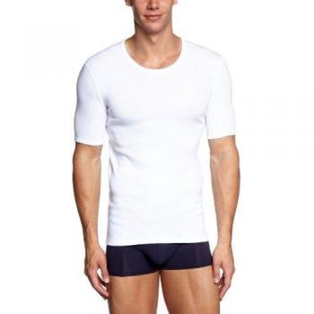 Herren Kurzarm T-Shirt aus Baumwolle Weiß